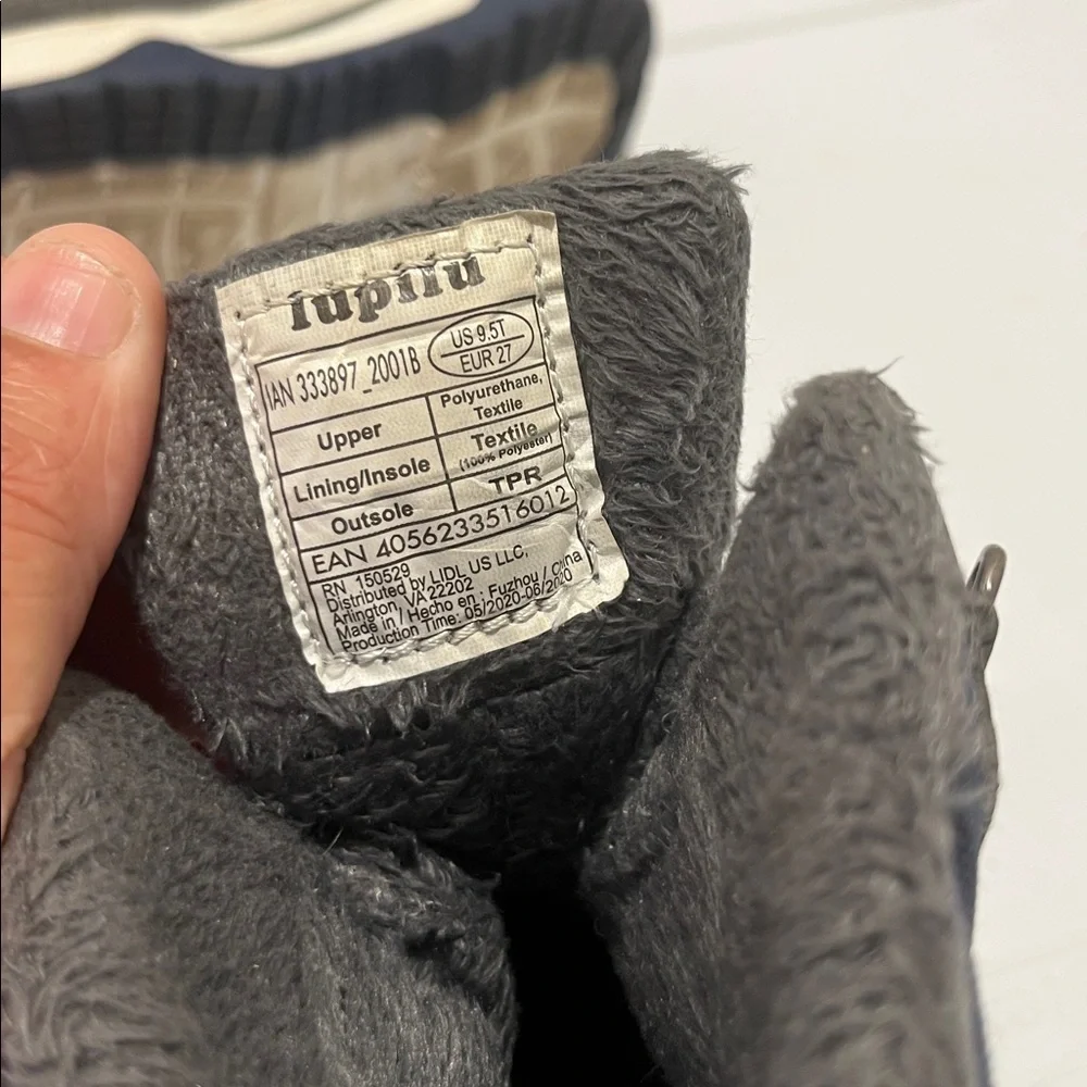 Gray LUPILU Kids Shoes with Velcro Straps